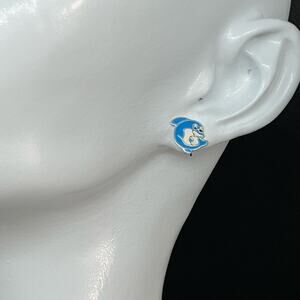 Claire's Sterling Silver Blue Shark Stud Earrings